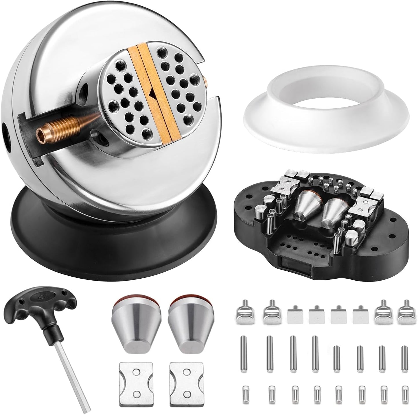 DZQ Ball Vise 4" Engraving Tool, 360° Rotation, 36PCS Jewelry Block