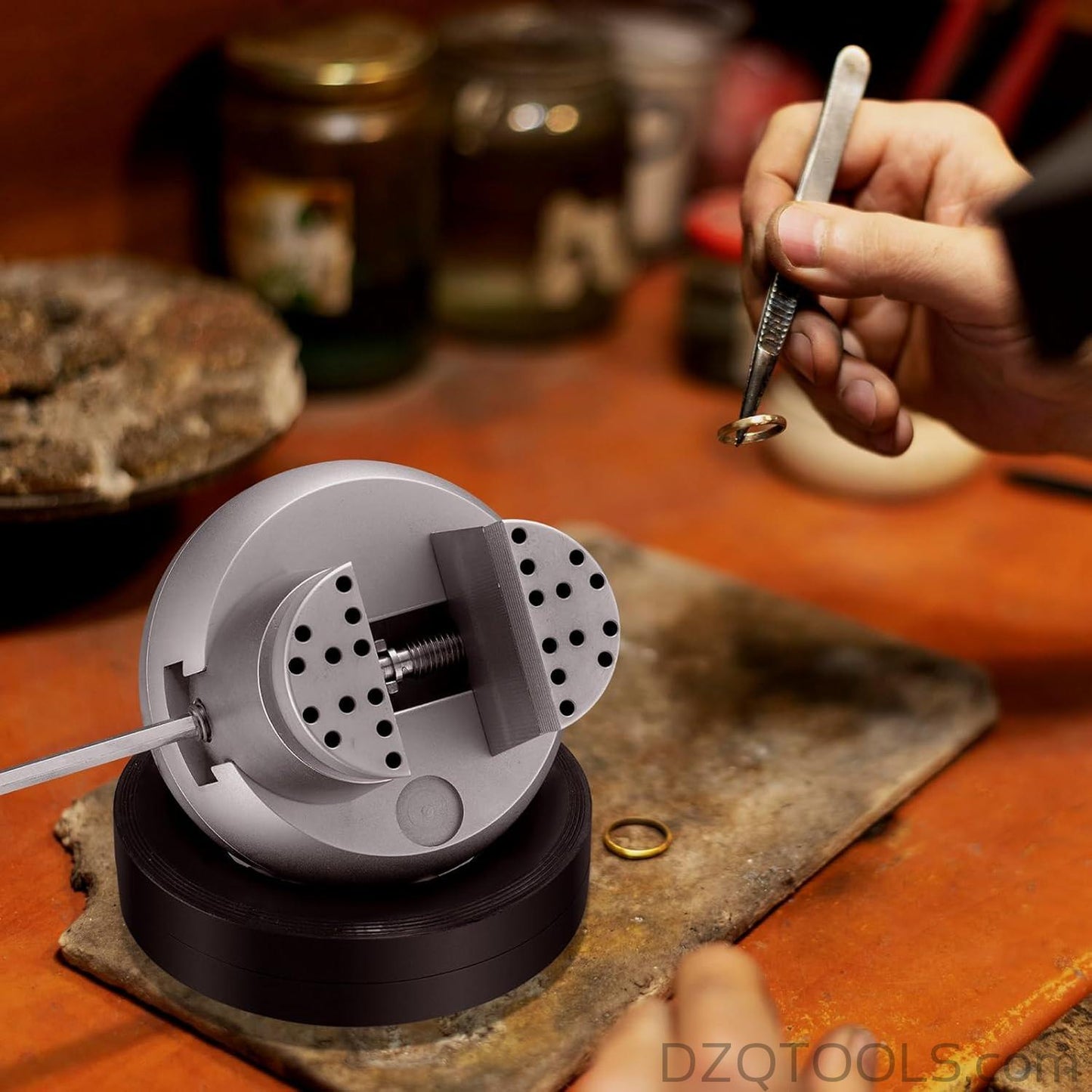DZQ Ball Vise 5" Engraving Tool, 360° Rotation, 36PCS Jewelry Block