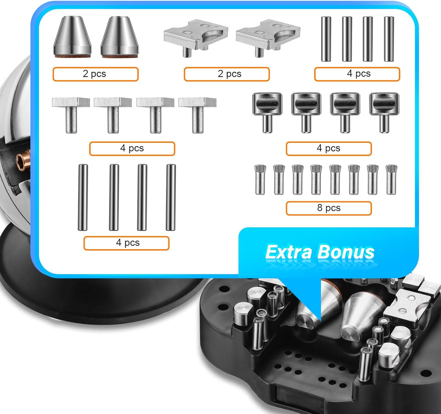 DZQ Ball Vise 4" Engraving Tool, 360° Rotation, 36PCS Jewelry Block