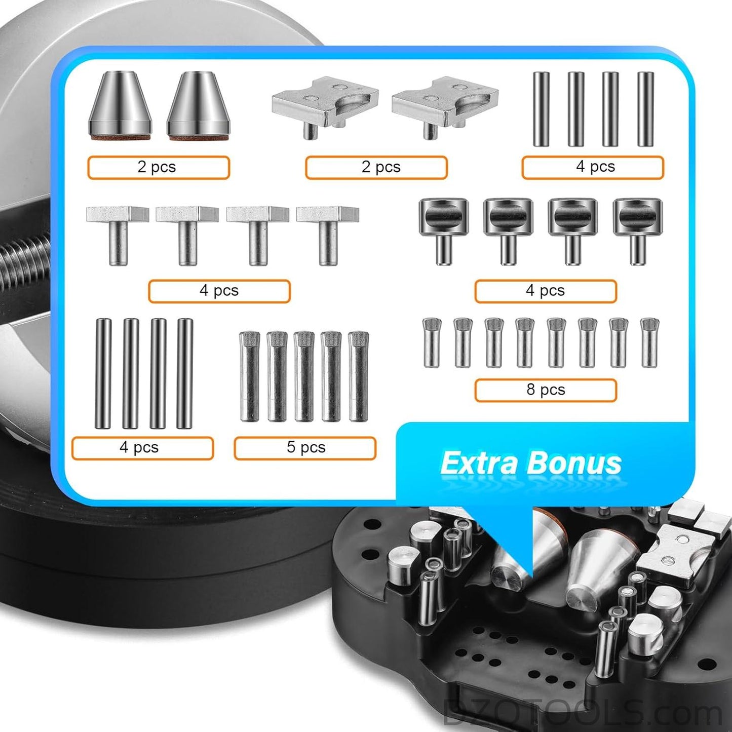 DZQ Ball Vise 5" Engraving Tool, 360° Rotation, 36PCS Jewelry Block
