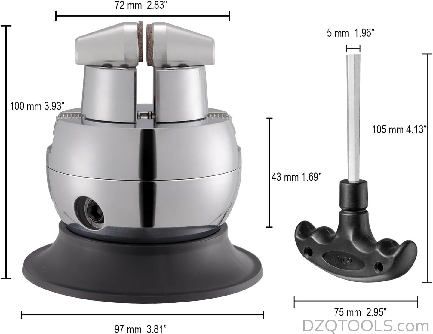 DZQ Ball Vise 3" Engraving Tool, 360° Rotation, 36PCS Jewelry Block (Black)