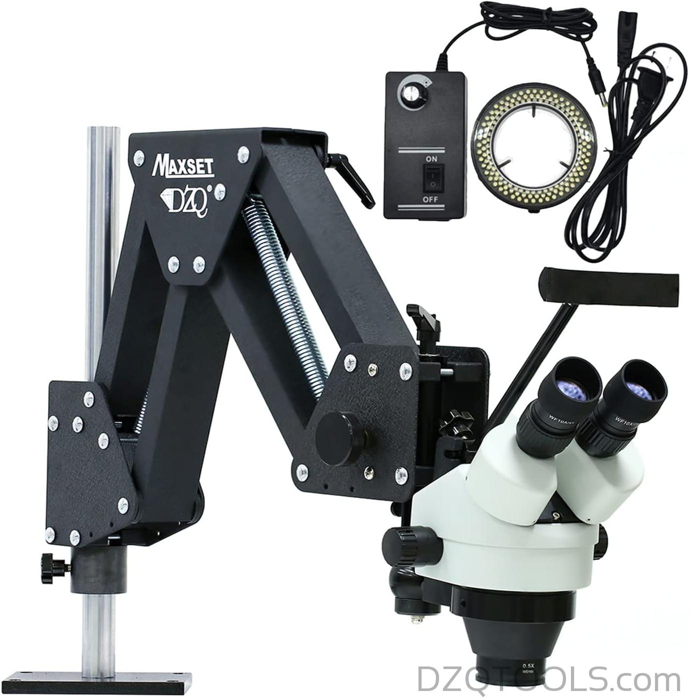 DZQ ZQ-1 Multi-Directional Microscope, 7X-45X Zoom, 60-LED Light