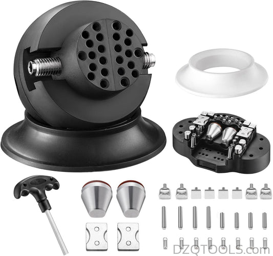 DZQ Ball Vise 3" Engraving Tool, 360° Rotation, 36PCS Jewelry Block (Frosted)