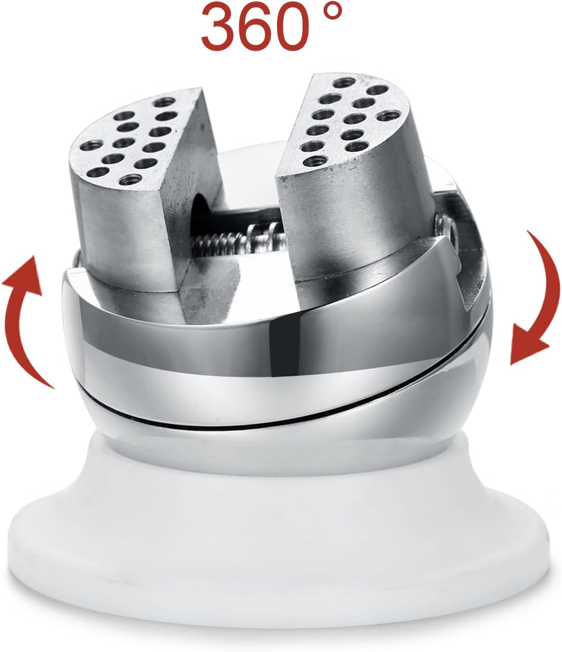DZQ Ball Vise 3" Engraving Tool, 360° Rotation, 17PCS Jewelry Block (White)